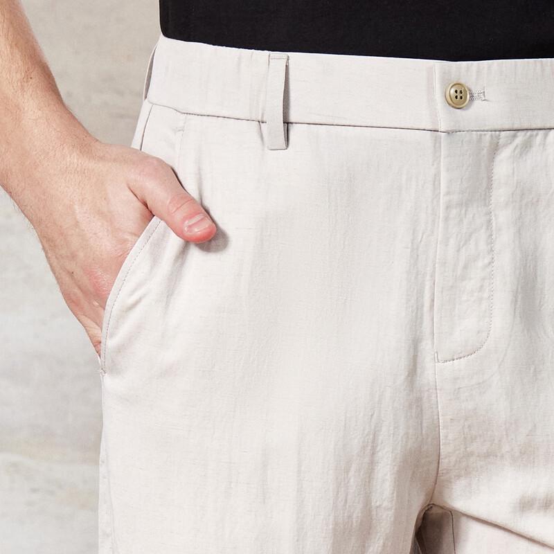 Men's Tencel Linen Straight-Leg Casual Pants