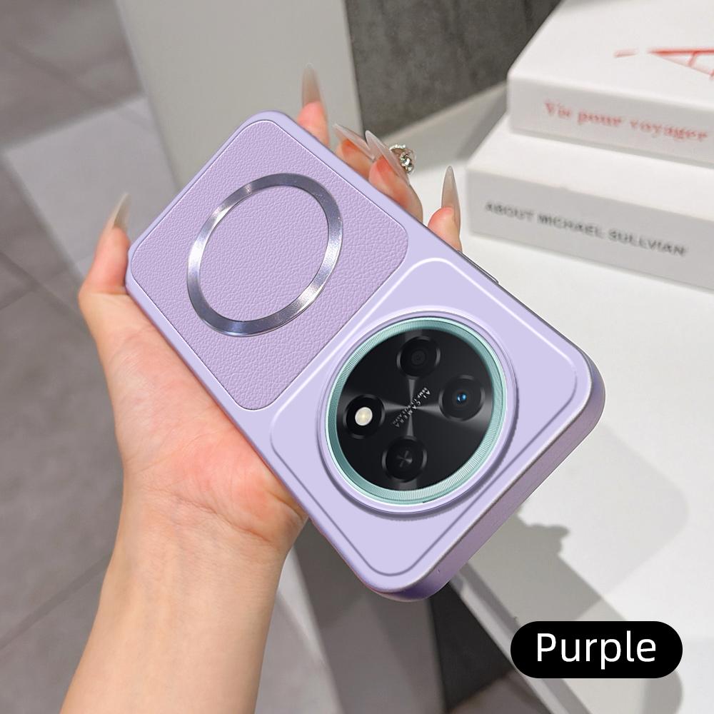 For Huawei Nova 15 Max Case New Lychee Pattern CD Magnetic Ring Ultra-Thin Cover For Huawei Enjoy 90 Pro Max Anti-drop Funda
