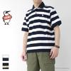 Chums Booby Border Polo Shirt Playful Striped Short Sleeve Tops Casual Unisex 2025 Spring Summer