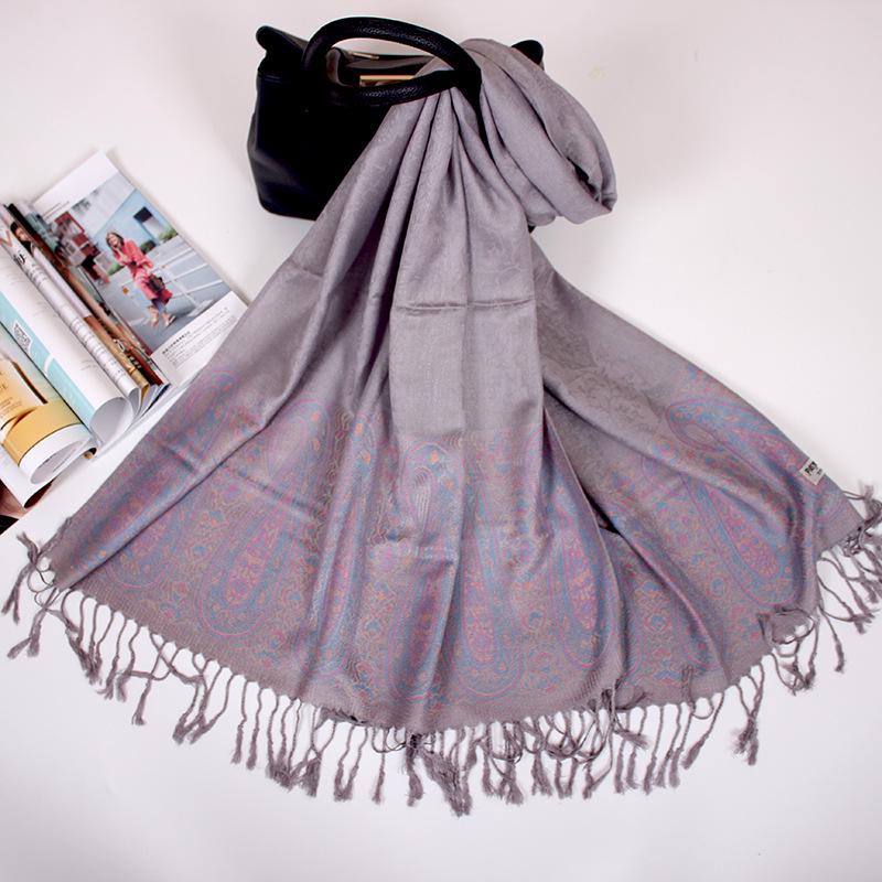 Ethnic Style Cashew Scarf Air Conditioner Large Shawl Scarf Dual-Purpose Jacquard Fringed Spring And Summer Long Cotton Scarf Women