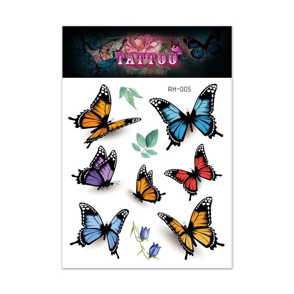 Waterproof 3D Colorful Butterfly Tattoo Sticker - High-End Fashion Tattoos