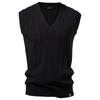 AIOPESON New Men Solid Color V Neck Knitted Sweater Vest Warm Sweater for Men