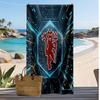 Toalla de Playa Impresa del Manchester United Secado Rápido Suave Portátil Grande Rectangular Manta de Playa para Viajes Piscina