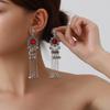 Elegant Retro Tassel Dangle Earrings: Exotic, Artistic, Classic, and Exquisitely Hollowed for a Dignified Look.