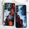 Die Kollision von Lava und Meerwasser Handyhülle Für Samsung Galaxy S22 S25 Ultra S21 S10 Plus S26 Edge S20 S23 S24 FE Hülle Si
