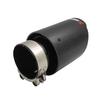 Black Carbon Fiber Stainless Steel Muffler Tailpipe, 6.7cm Diameter