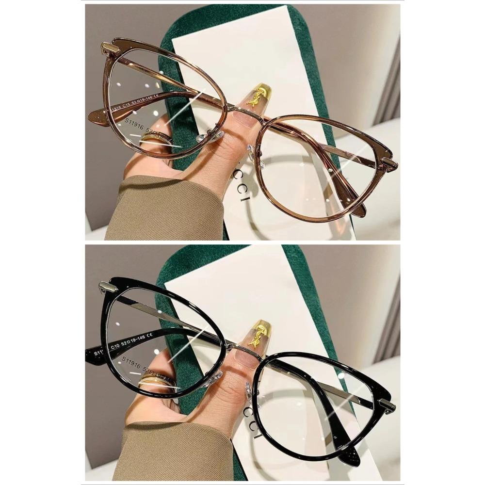 2PCS Cat Eye Frame Glasses Women Anti Blue Light Glasses Retro Optical Glasses