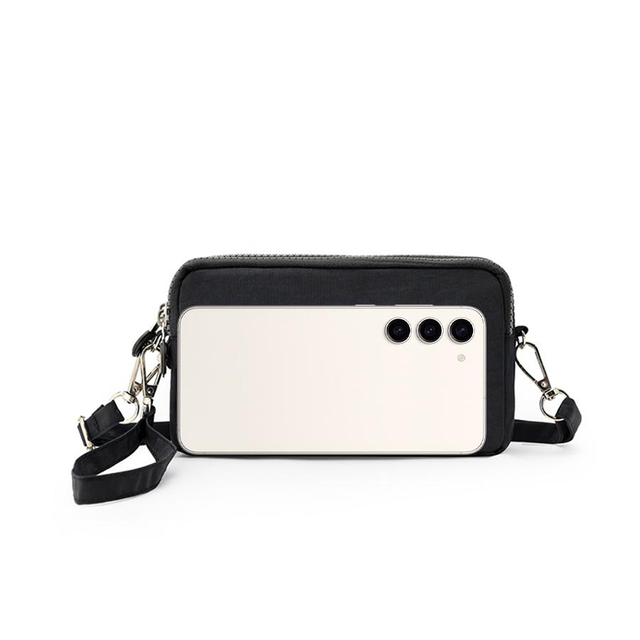Fashion Ladies Crossbody Bag Large Capacity Single Shoulder Bag with Three Zippers Phone and Loose Change Storage Bag