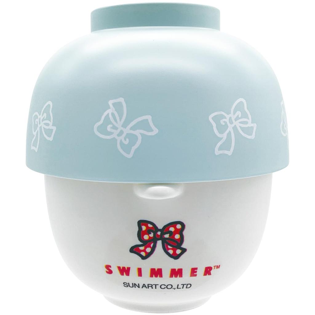 Sun Art Hugly Mini Soup and Rice Bowl 10 x 6cm Made in Perfect as a Birthday Gift "SWIMMER" Set, Approx. Diameter, Blue, Japan,