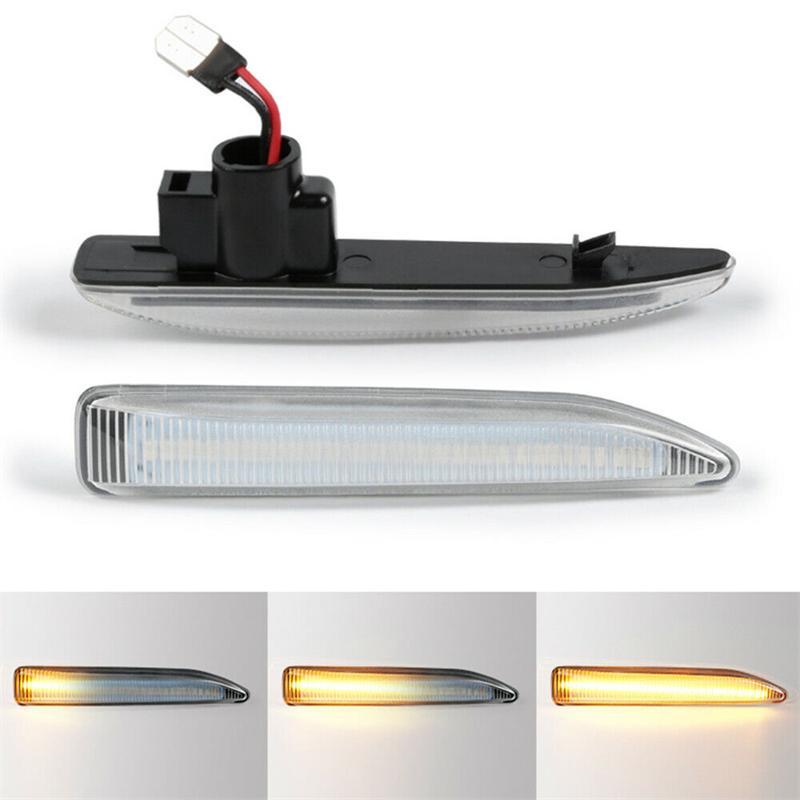 Dynamic LED Side Marker Lights Turn Signal Lamp Sequential Blinker 12V Amber For 2002-2008 BMW E65 E66 E67 745i 750i 760i