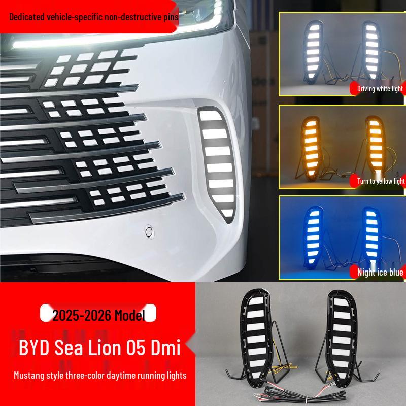 

LED Daytime Running Lights for 25-26 BYD Sea Lion 05dmi, Front Bumper Lights for Seal U Modification