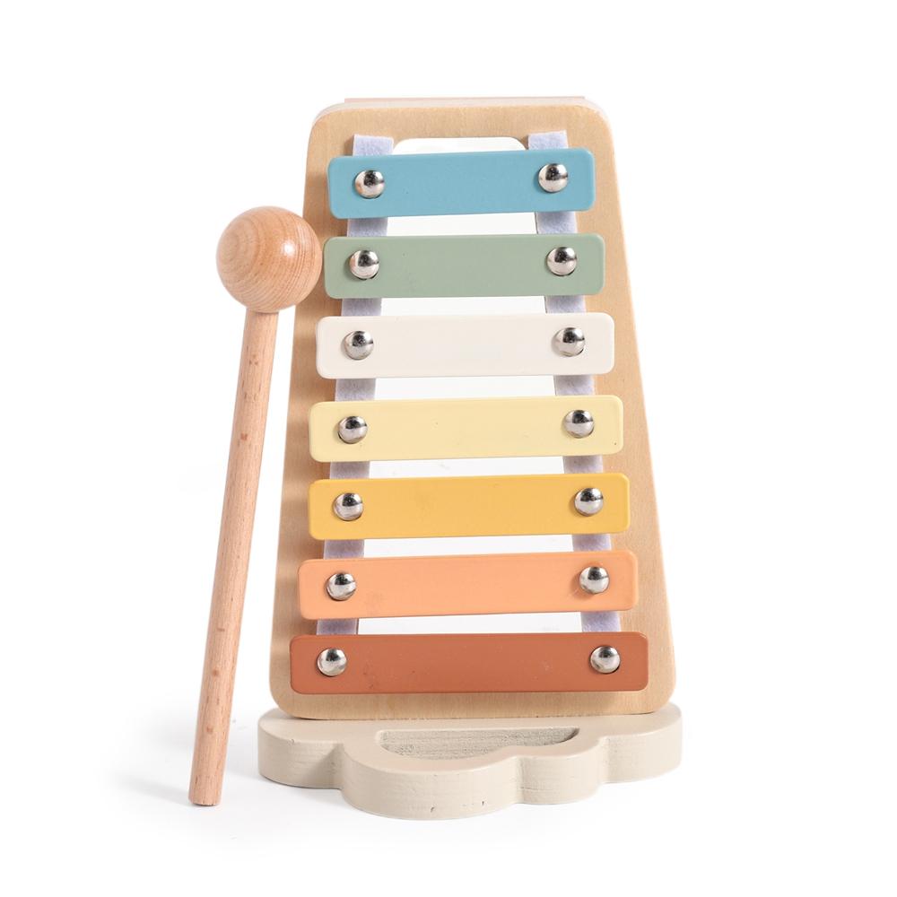 Baby Wooden Rattle Music Toys Musical Instrument Baby 0 3 Years Toys Wooden Educational Toys Elephant Xylophone Children Toys