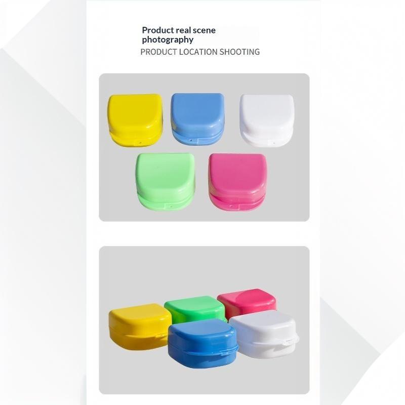 Portable Plastic Denture Box Custom Logo Multi Color For Dental Clinics Home Use