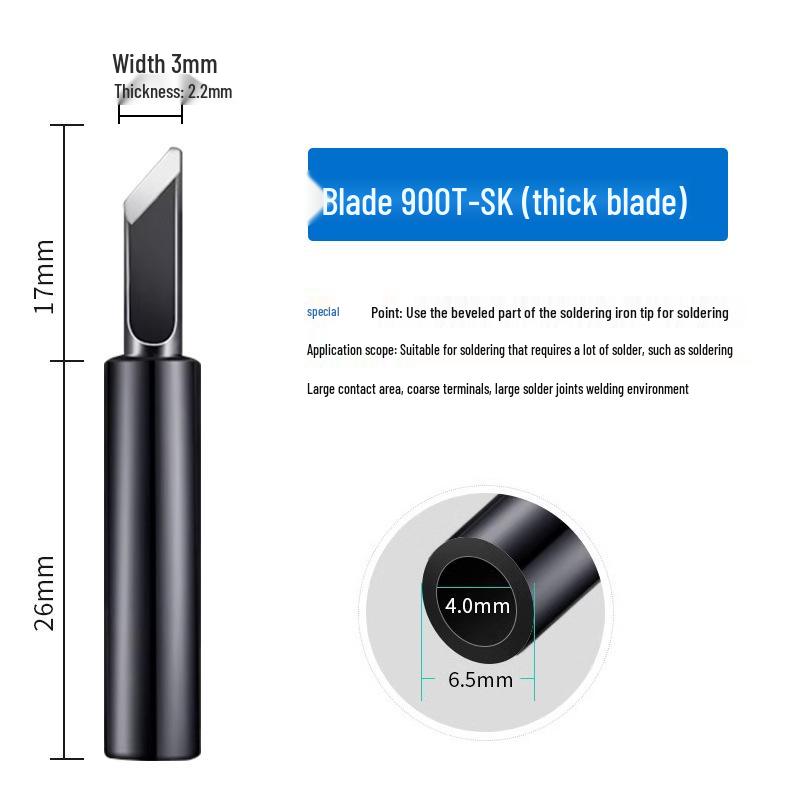 936 Internal Heating Soldering Iron Tip, Constant Temperature, Chrome & Black Diamond, Lead-Free