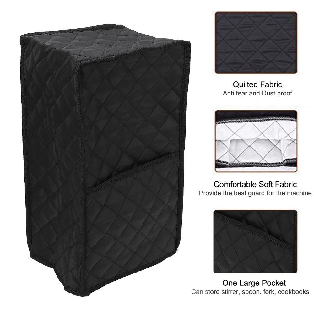 Black Blender Dust Cover Quilted Fabric Food Processor Cover Home Appliance Protection