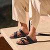 Fashion Comwarm Cork Footbed Sandals For Women Arch Support Slip-On Sandals With Adjustable Buckle Leisure Walking Summer Lady Sandals