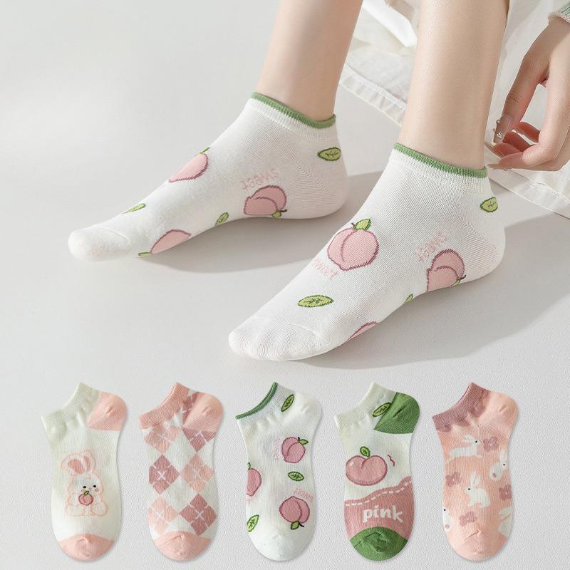 Anti-slip and Non-dropping Boat Socks for Women, Combed Cotton Socks, Shallow-mouthed Breathable Socks, Short Socks, Thin Styles for Spring and Autumn