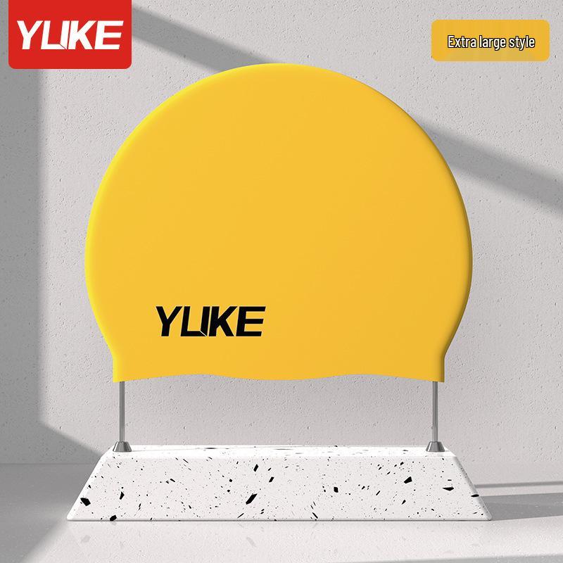 Large Silicone Swim Cap for Adults - Bubble Design, Long Hair, Ear & Sun Protection, Waterproof PU