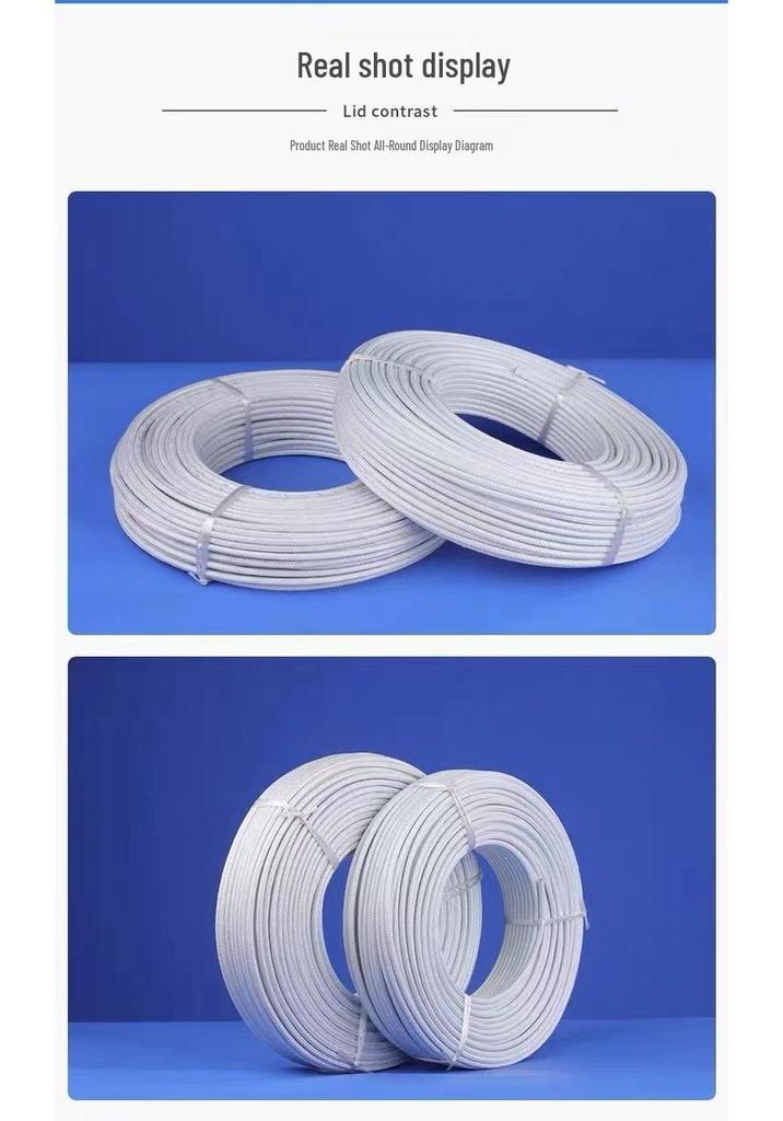 Mica 500° Fireproof Single Core Flame Retardant Electromagnetic Heating Wire - Available in 2/4/6/10 Sq. Options