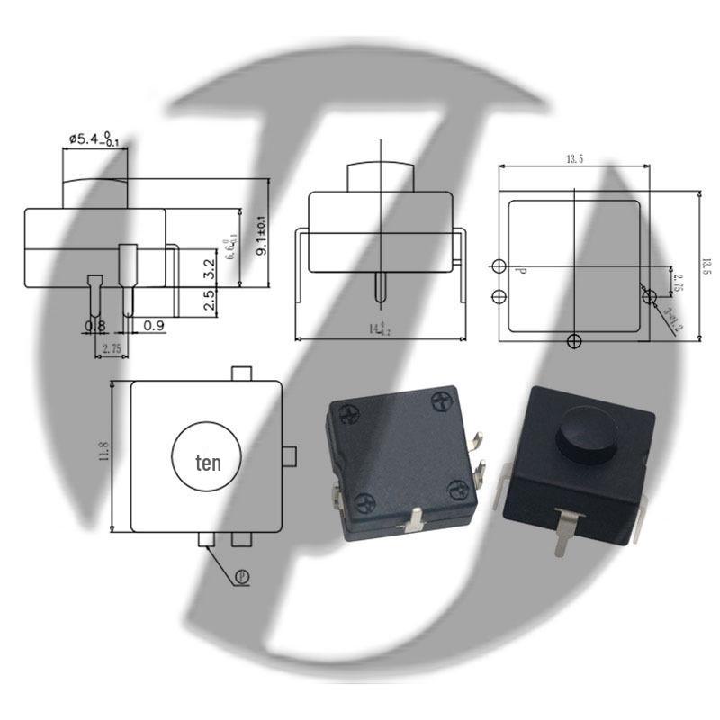 12x12 LED Flashlight Desk Lamp with Self-Locking Power Switch
