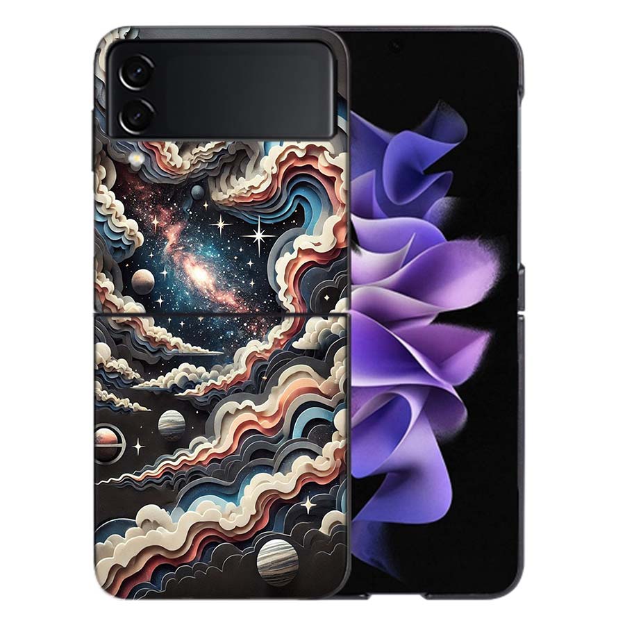 A Stunning 3D Paper Art Masterpiece Coque For Samsung Z Flip7 6 Galaxy Case Shockproof Z Flip5 Z Flip3 4 5G Hard Cover Phone TP