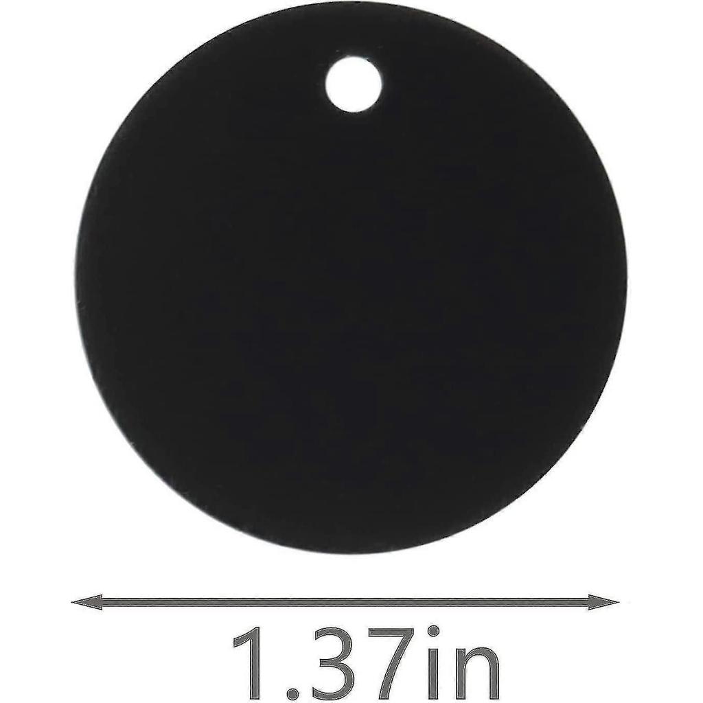 Round Aluminum Blank Tags Stamping Blanks Engraving Blanks 25 Pack (black) Zzj