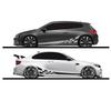 2pcs Car Vinyl Wrap Film - Racing Stripes & Camouflage Pattern DIY Decals for Auto Body Hood, Universal Fit Glossy Matte Finish