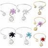 Multi Layered Flower Collarbone Chain Spiral Zinc Zinc Alloy Neck Personalized Iris Flower Necklace  Daily