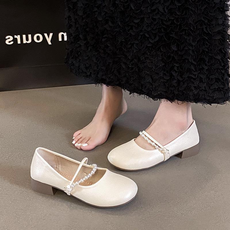 French light mouth evening breeze Mary Jane single shoes  new spring and summer versatile gentle soft sole with skirt fairy shoes