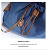High-End Retro Denim Patchwork Drawstring Shoulder Bag (2025 Design)