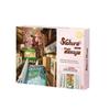 Robotime Rolife DIY Book Nook Japanese Sakura Densya In Books Series Wooden Miniature House with Furniture Doll House Kits Toy