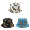 Summer Fruit Pineapple Doublesided Fisherman Hat With Uv Protection For Casual Travel