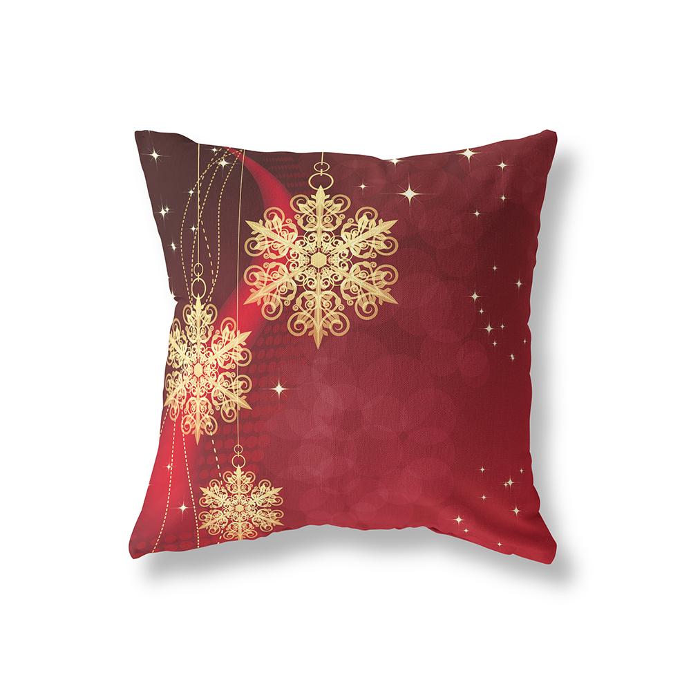 Red Christmas Decoration Pillowcase Bedroom Living Room Sofa Car Decoration Pillowcase Home Decor Printed Cushion Cover