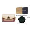 Coach Parker 18 Camellia Turnlock Color Block Signature Print Coated Canvas And Leather Chain Shoulder Bag Women Shoulder Bag 1680-B4QVB
