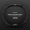 Suede Leather Car Steering Wheel Cover For Peugeot 3008 4008 5008 208 e208 2008 e2008 207 206 Carbon Fiber Non-slip Wheel Covers