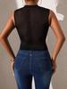 European Sexy Lace See-through Mesh Bustier Top