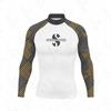 Cross-border special for printed long-sleeved surf suits, tight anti-chlorine wetsuits, beach sunscreen jellyfish suits