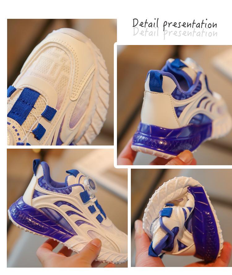 Boys' Breathable White Sports Shoes - Spring/Autumn 2025 Collection for Elementary Kids