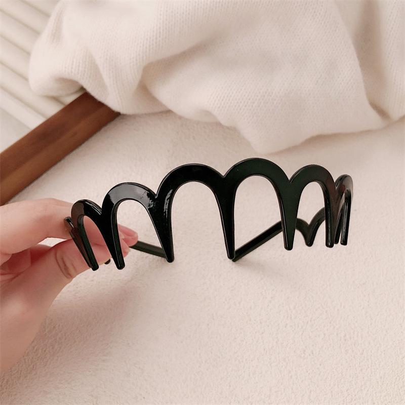 

2024 Korean Women s Hairband Set: Wave Clip & High Top Headband