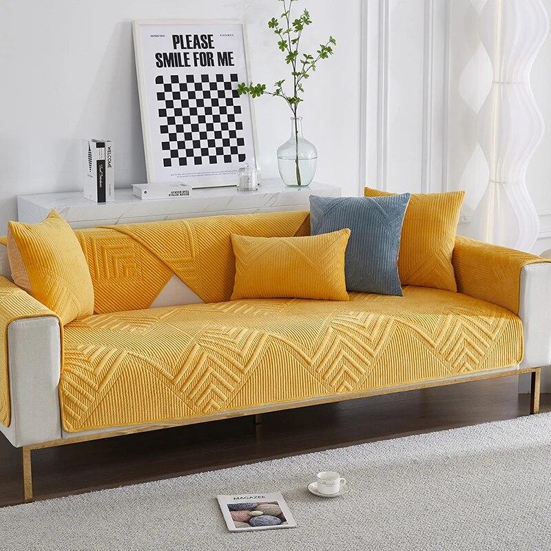 

Плюшевый чехол для дивана, полотенце, нескользящие утолщенные чехлы для дивана для гостиной, чехол для дивана, шезлонга, универсальный чехол для дивана 70x70cm 27x27in