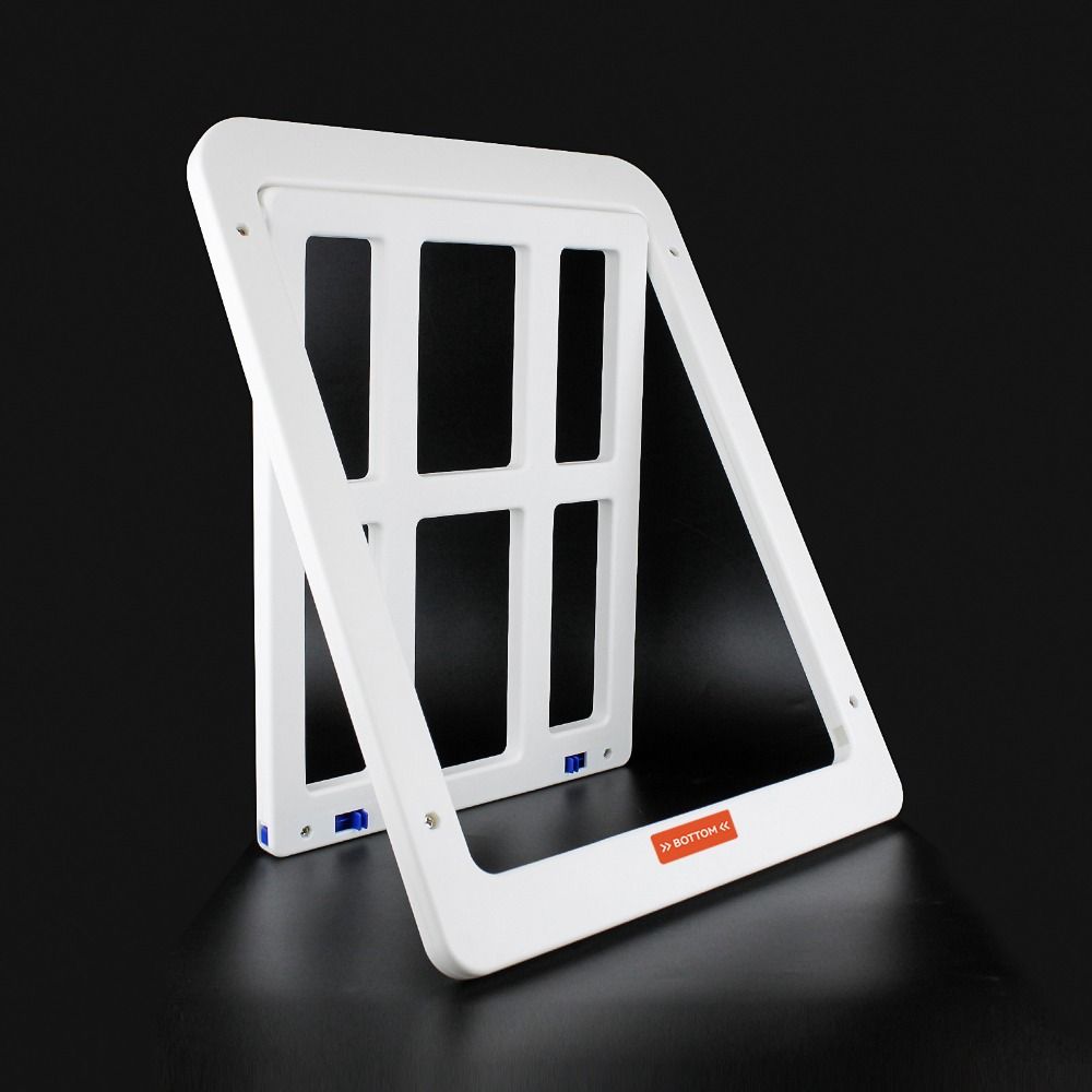 2 Way Locking Dog Flap Door Free Entry Lattice Cat Door Hole Convenient Cats Window Gate  Patio