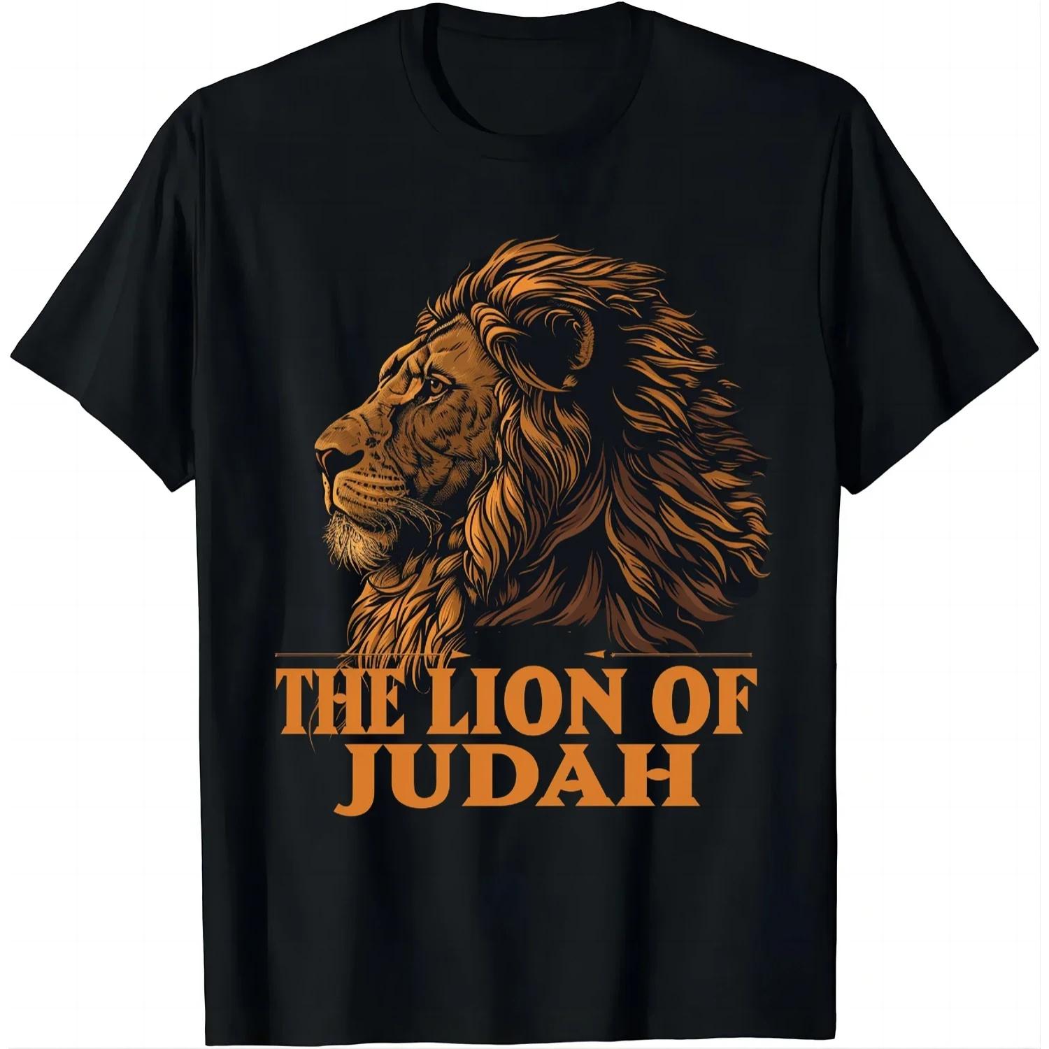 

Jesus Lion of Judah Christian Gift for Women T-Shirt Vintage T Shirt Animal Tops Ropa Ropa Mujer XXXXXL чорний