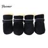 Comfortable Outdoor Dog Gear 4Pcs Winter Booties, Fleece Lined Snow Boots, Warm Adjustable Protective Paw Wear for Dogs Protectors with Non-slip Soles