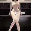 Womens Open Crotch Bodystocking For Sex Erotic Lingerie Shiny Smooth See Through Romper Sexy Bodysuit Uniform Temptatio Fetish