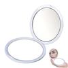 10-50x Magnification Folding Magnifying Makeup Mirror Double Sided Compact Pocket Mirror  Women
