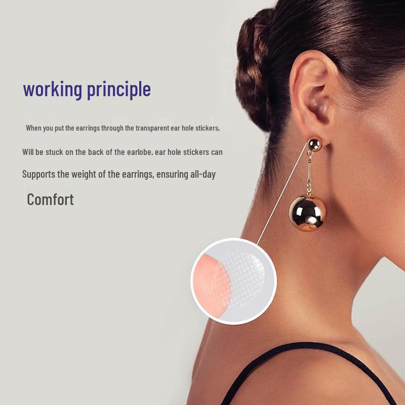 Transparent Breathable Ear Piercing Support Patches – Invisible Earlobe Protection Stickers
