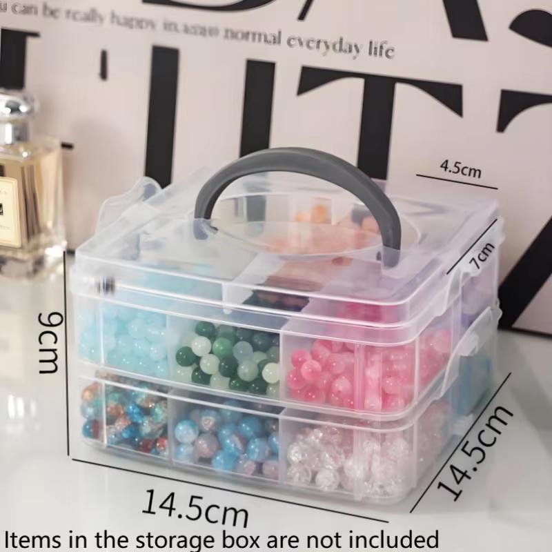 Transparent Adjustable Stackable Compartment Slot Plastic Storage Box For Organizing Toys Jewelry