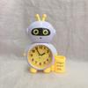 Cute children's small alarm clock robot desktop with pen holder children's bedside wake up cartoon small alarm clock student