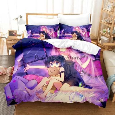 Bequemes Anime-Print Bettwäscheset Mit Bettbezug Und Kissenbezügen Einzel-, Twin-, Full-, Queen-, King-Größen Für Alle Altersgruppen