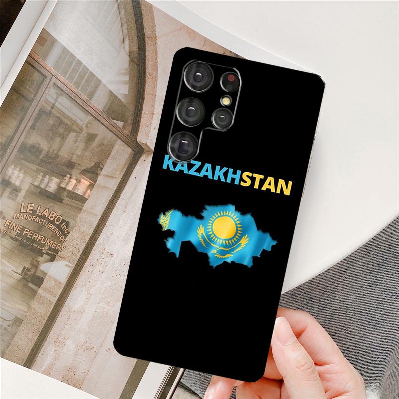 Kazakhstan Flag Art Phone Case For Samsung Galaxy S25 Ultra S9 S10 S20 FE S21 S22 S23 Plus S24 Ultra Full Cover